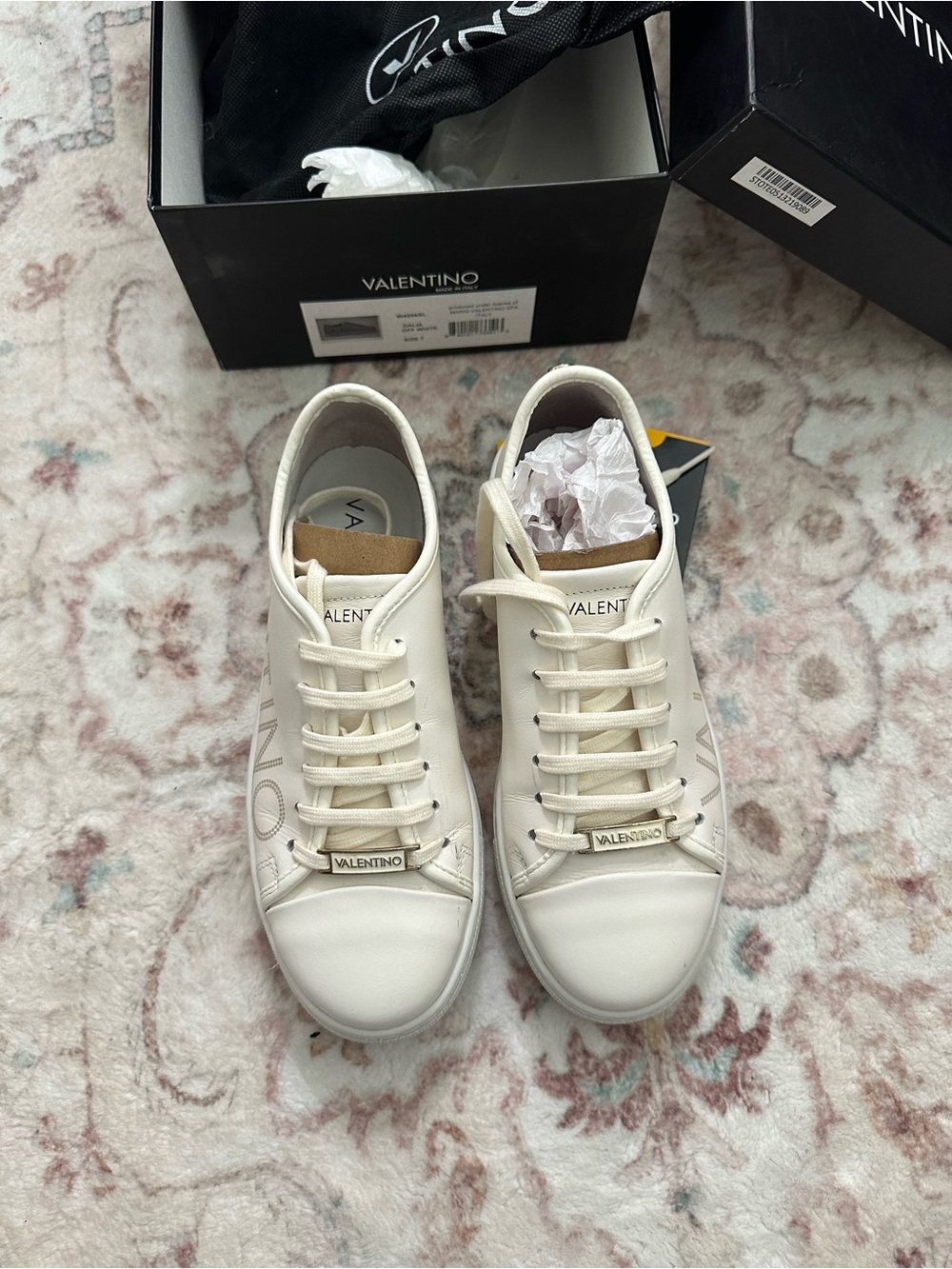 Valentino Dahlia off white platform sneakers - Picture 2 of 4